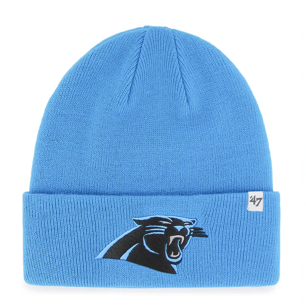 Men's '47 Graphite Carolina Panthers Rexford Cuffed Knit Hat with Pom