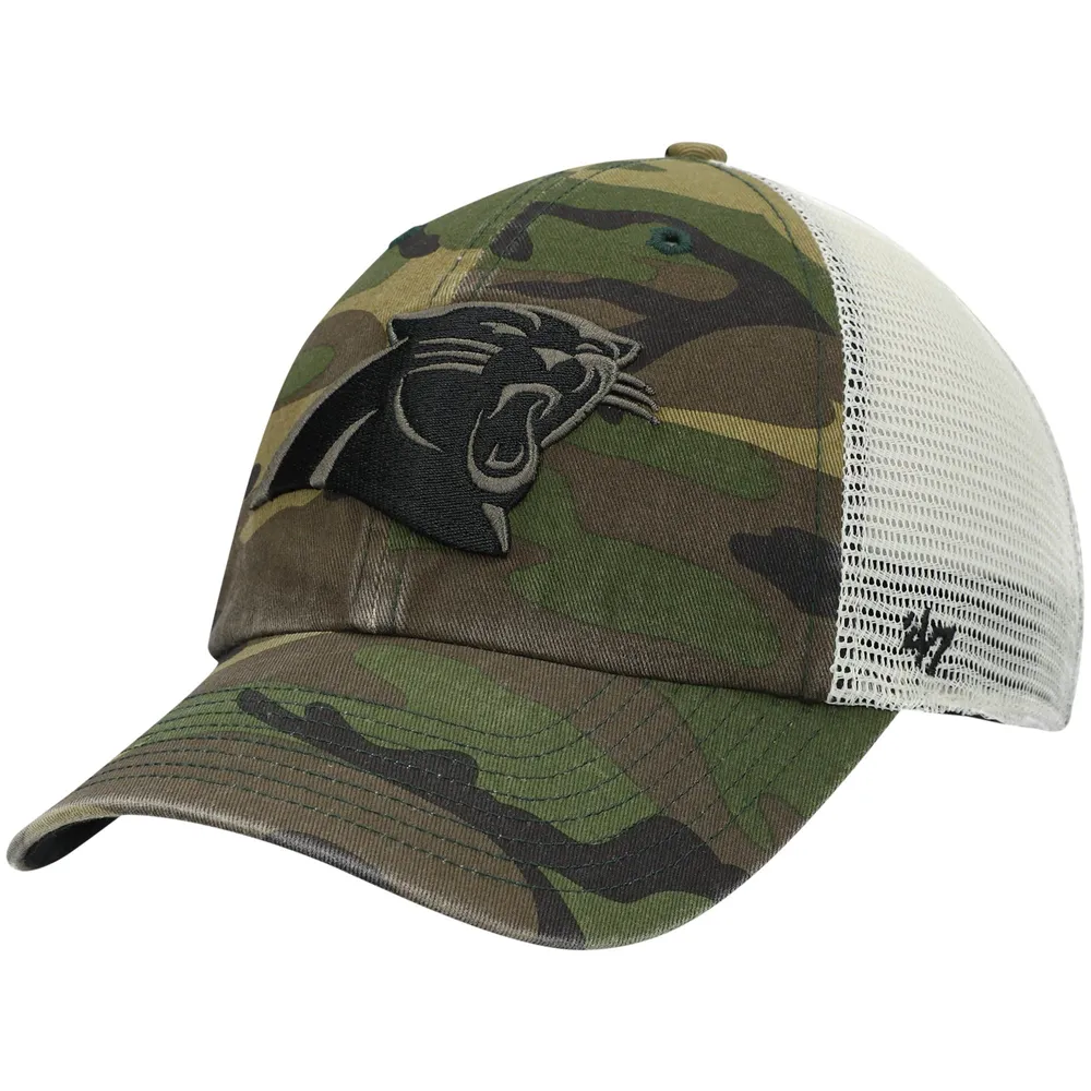 New Era Carolina Panthers Camo 9Forty A Frame Trucker Snapback Hat