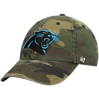 Men's '47 Charcoal Carolina Panthers Clean Up Script Adjustable Hat