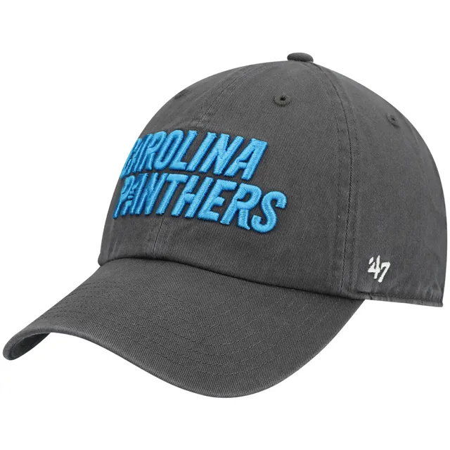 Men's Carolina Panthers New Era Black Script Trucker 9FIFTY Snapback Hat