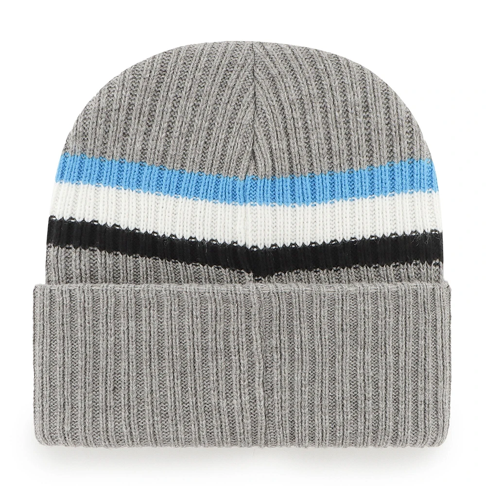 Bonnet en tricot gris à revers pour hommes '47 Carolina Panthers Highline