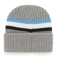 Bonnet en tricot gris à revers pour hommes '47 Carolina Panthers Highline