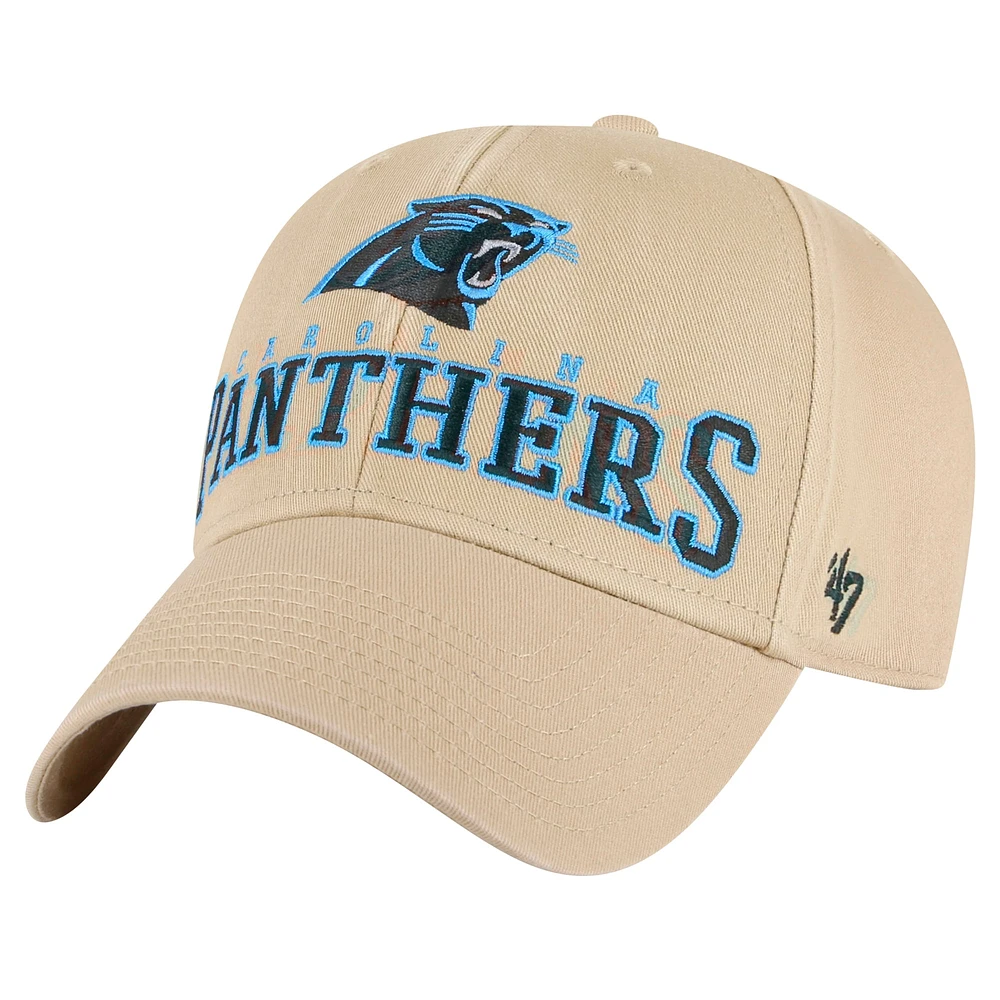 Casquette ajustable Powell MVP 47 kaki pour homme des Carolina Panthers