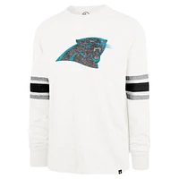 Men's '47 White Carolina Panthers Gridiron Premier Brex Long Sleeve T-Shirt