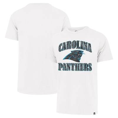 Men's '47 White Carolina Panthers Overrun Franklin T-Shirt