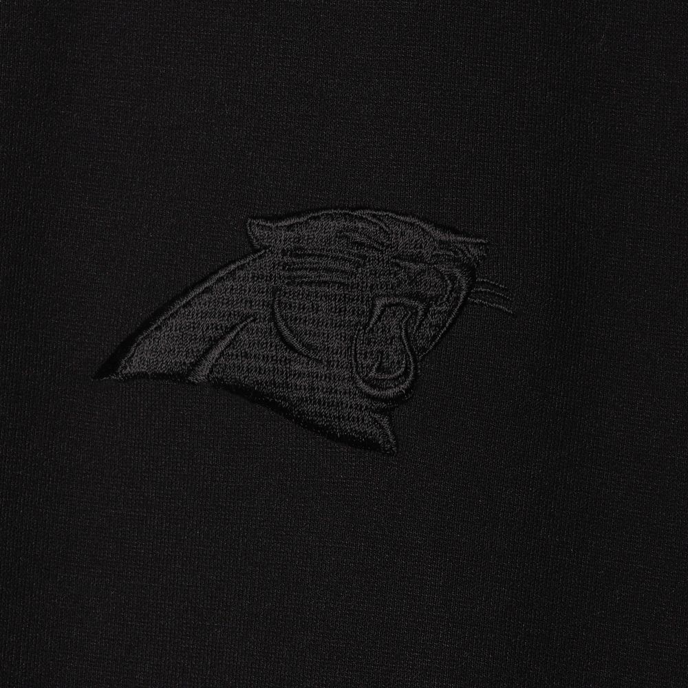 Men's 5th & Ocean by New Era Black Carolina Panthers Raglan Tri-Blend Full-Zip Jacket