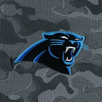 Men's Antigua Black Carolina Panthers Brigade Quarter-Zip Sweatshirt