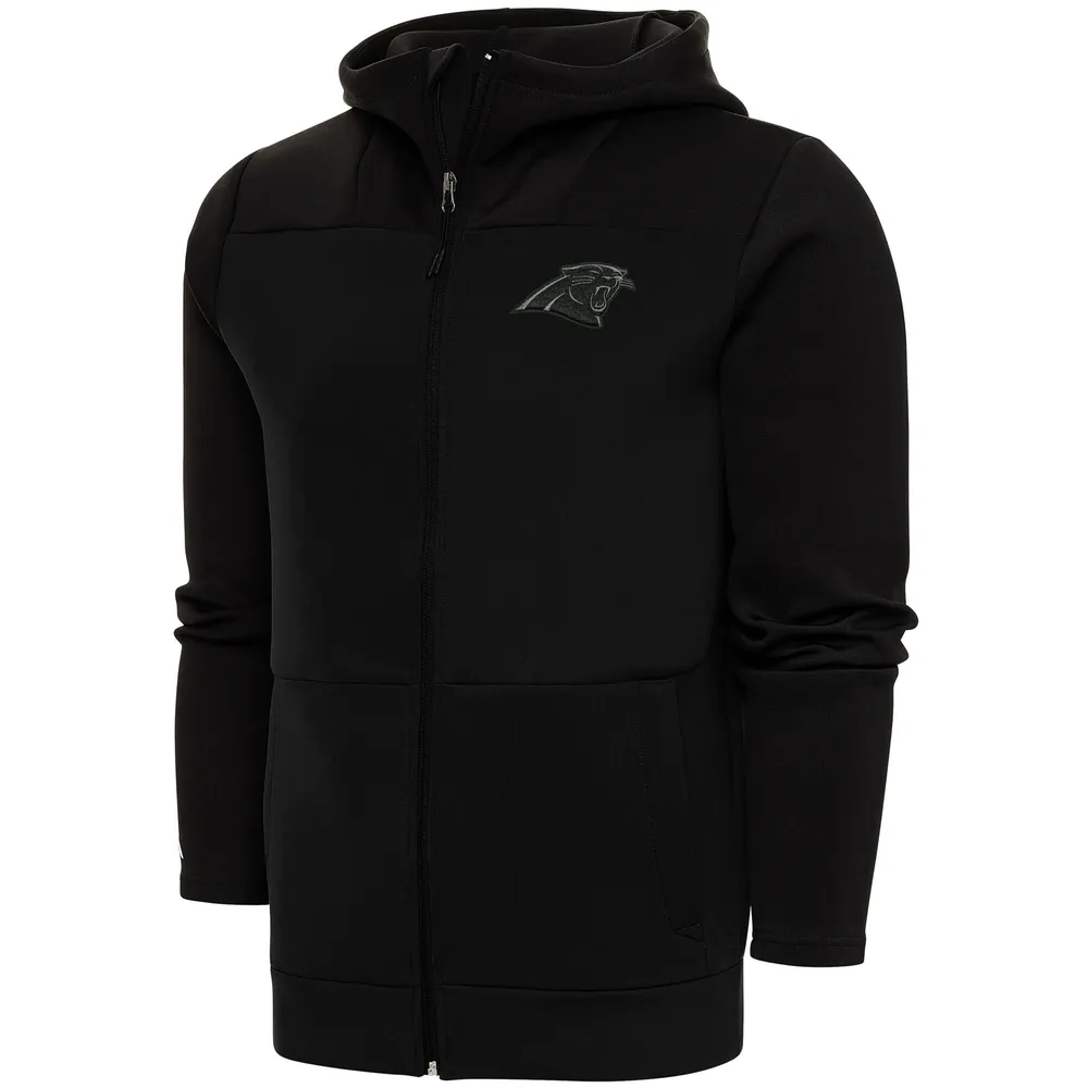 Lids Carolina Panthers Antigua Tonal Logo Protect Full-Zip Hoodie - Black