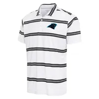 Lids Carolina Panthers Antigua Deliver Button-Down Polo - Gray/Black