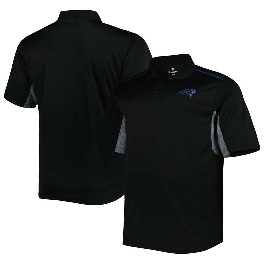 Men's Black Carolina Panthers Big & Tall Team Color Polo