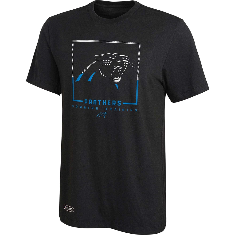 T-shirt pour homme Black Carolina Panthers Combine Authentic Clutch