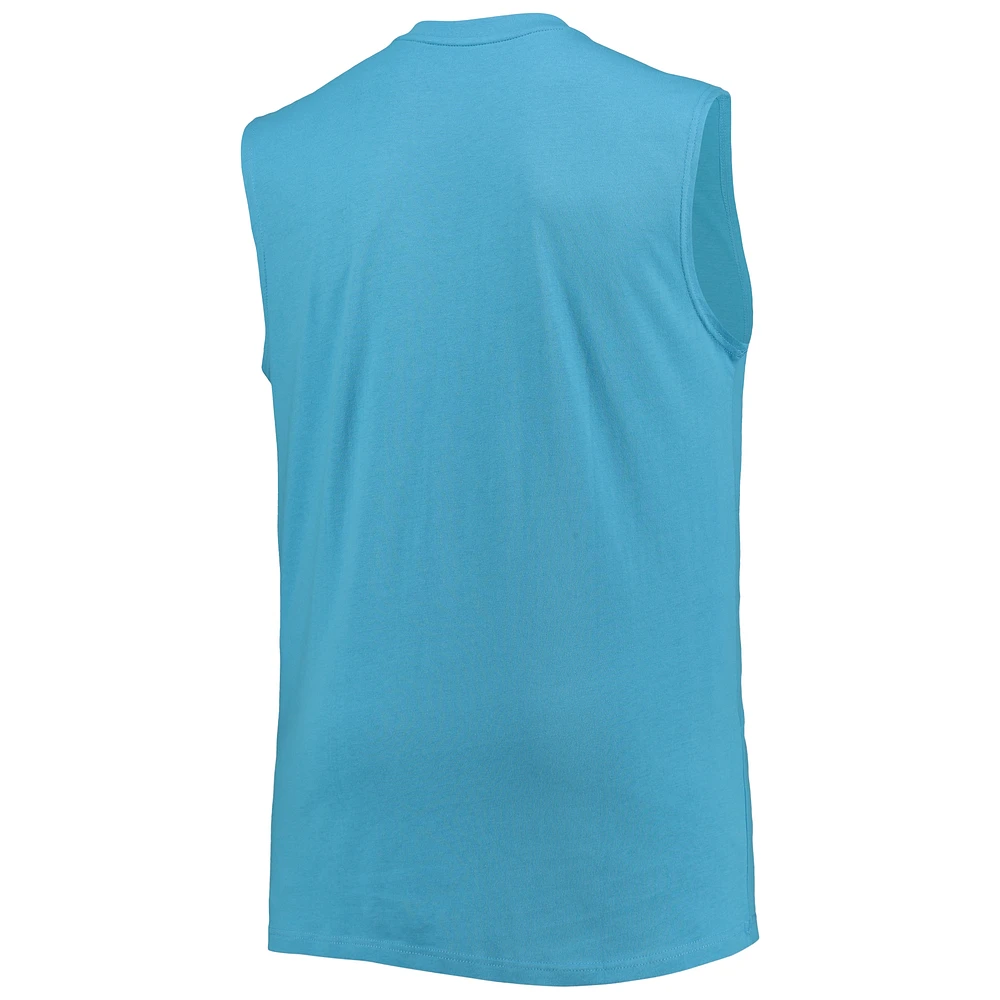 Men's Blue Carolina Panthers Big & Tall Muscle Tank Top