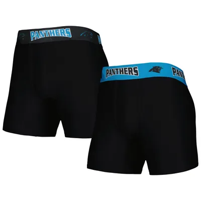Carolina Panthers Concepts Sport 2-Pack Boxer Briefs Set - Black/Blue