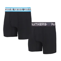 Concepts Sport Carolina Panthers Lot de deux boxers en tricot pour hommes