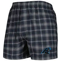 Boxer en flanelle pour homme Concepts Sport Charcoal/Gris Carolina Panthers Ledger