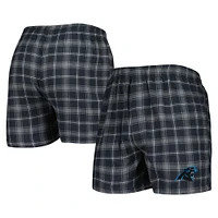 Boxer en flanelle pour homme Concepts Sport Charcoal/Gris Carolina Panthers Ledger