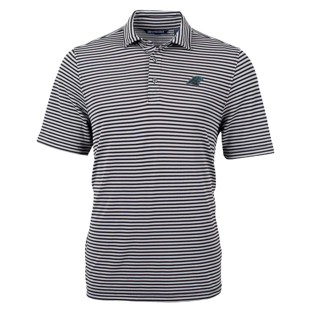 Lids Carolina Panthers Cutter & Buck Virtue Eco Pique Stripe Recycled Polo