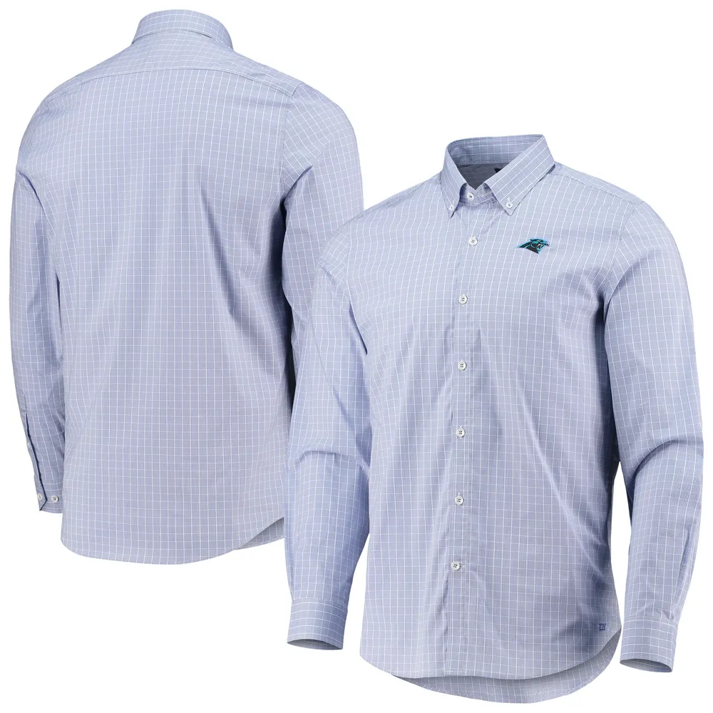 Cutter & Buck White Carolina Panthers Dobby Oxford Long Sleeve