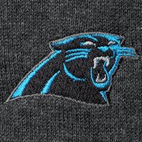 Men's Cutter & Buck Charcoal Carolina Panthers Lakemont Tri-Blend Quarter-Zip Jacket