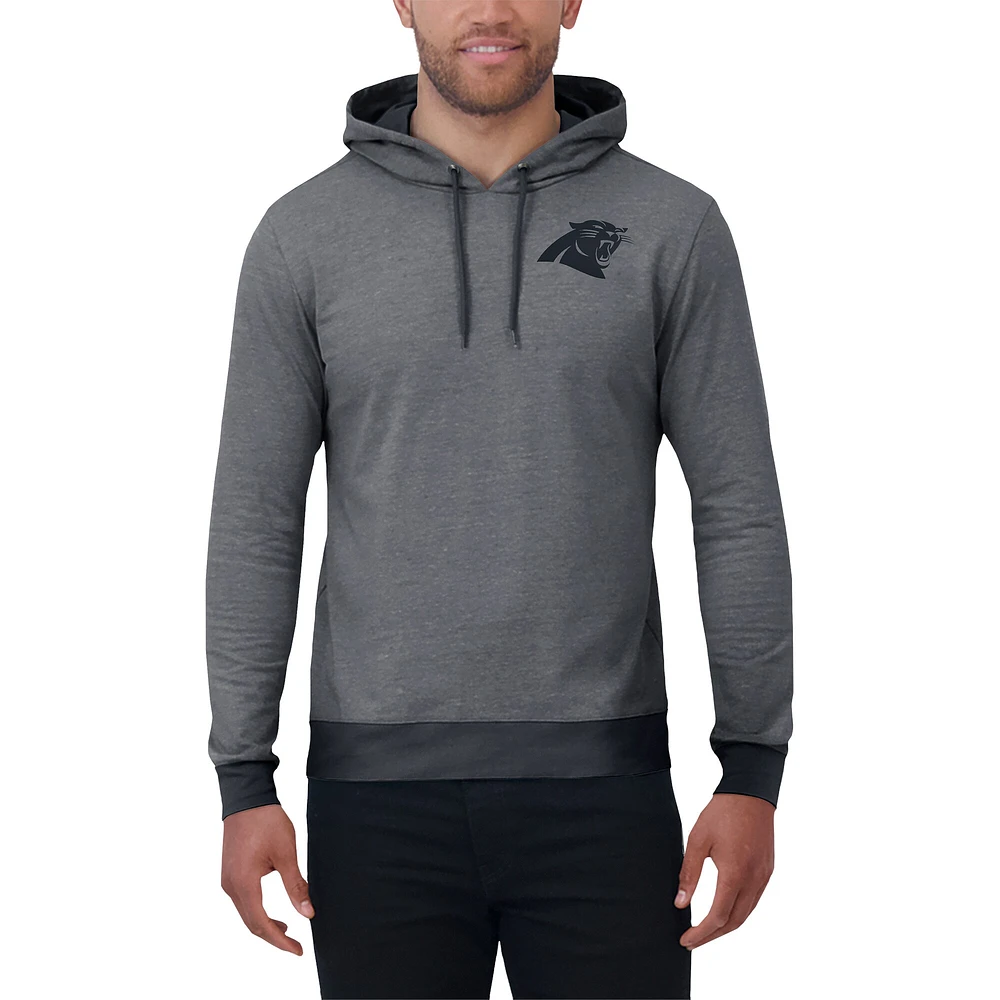 Men's Darius Rucker Collection by Fanatics Black Carolina Panthers Tonal Knit Pullover Hoodie