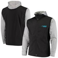 Men's Dunbrooke Black/Gray Carolina Panthers Alpha Full-Zip Jacket