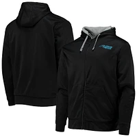 Men's Dunbrooke Black/Gray Carolina Panthers Apprentice Full-Zip Hoodie