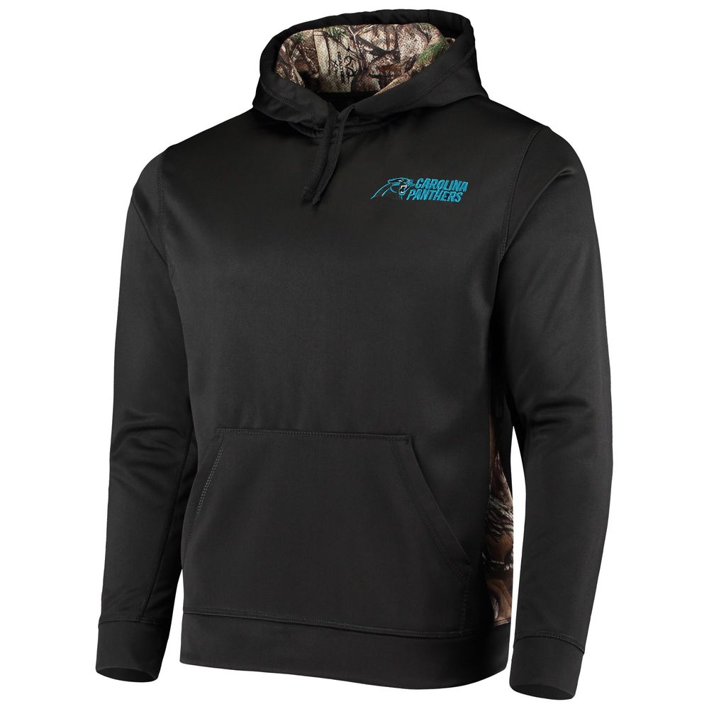 Men's Dunbrooke Black/Realtree Camo Carolina Panthers Logo Ranger Pullover Hoodie