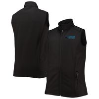 Men's Dunbrooke Black Carolina Panthers Big & Tall Archer Softshell Full-Zip Vest