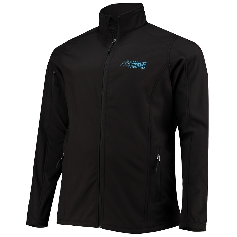 Men's Dunbrooke Black Carolina Panthers Big & Tall Sonoma Softshell Full-Zip Jacket