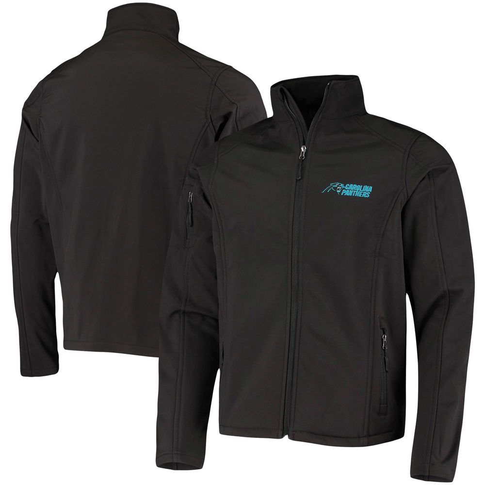 Men's Dunbrooke Black Carolina Panthers Sonoma Softshell Full-Zip Jacket