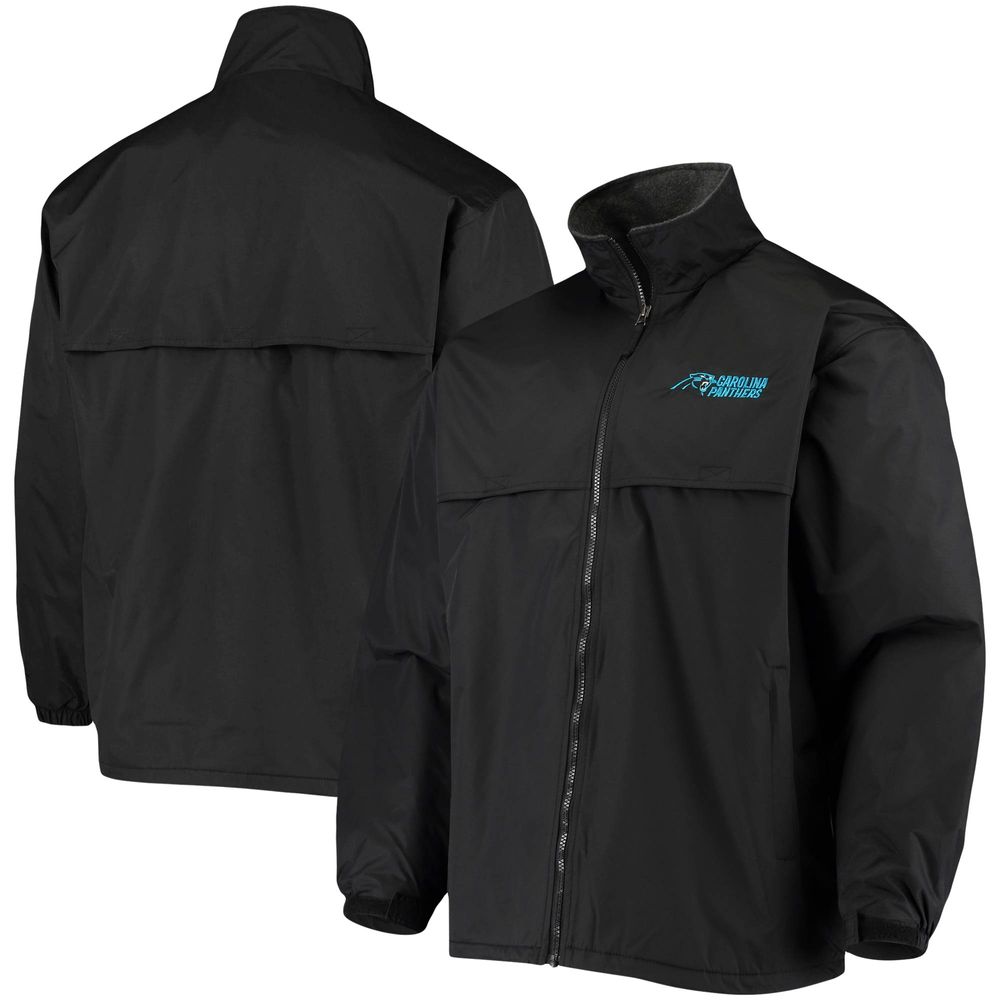 Men's Dunbrooke Black Carolina Panthers Triumph Fleece Full-Zip Jacket