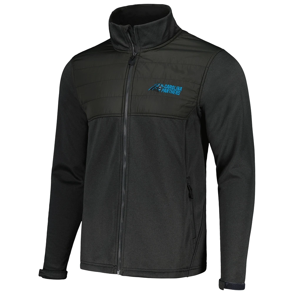 Men's Dunbrooke Heather Black Carolina Panthers Explorer Tech Full-Zip Jacket