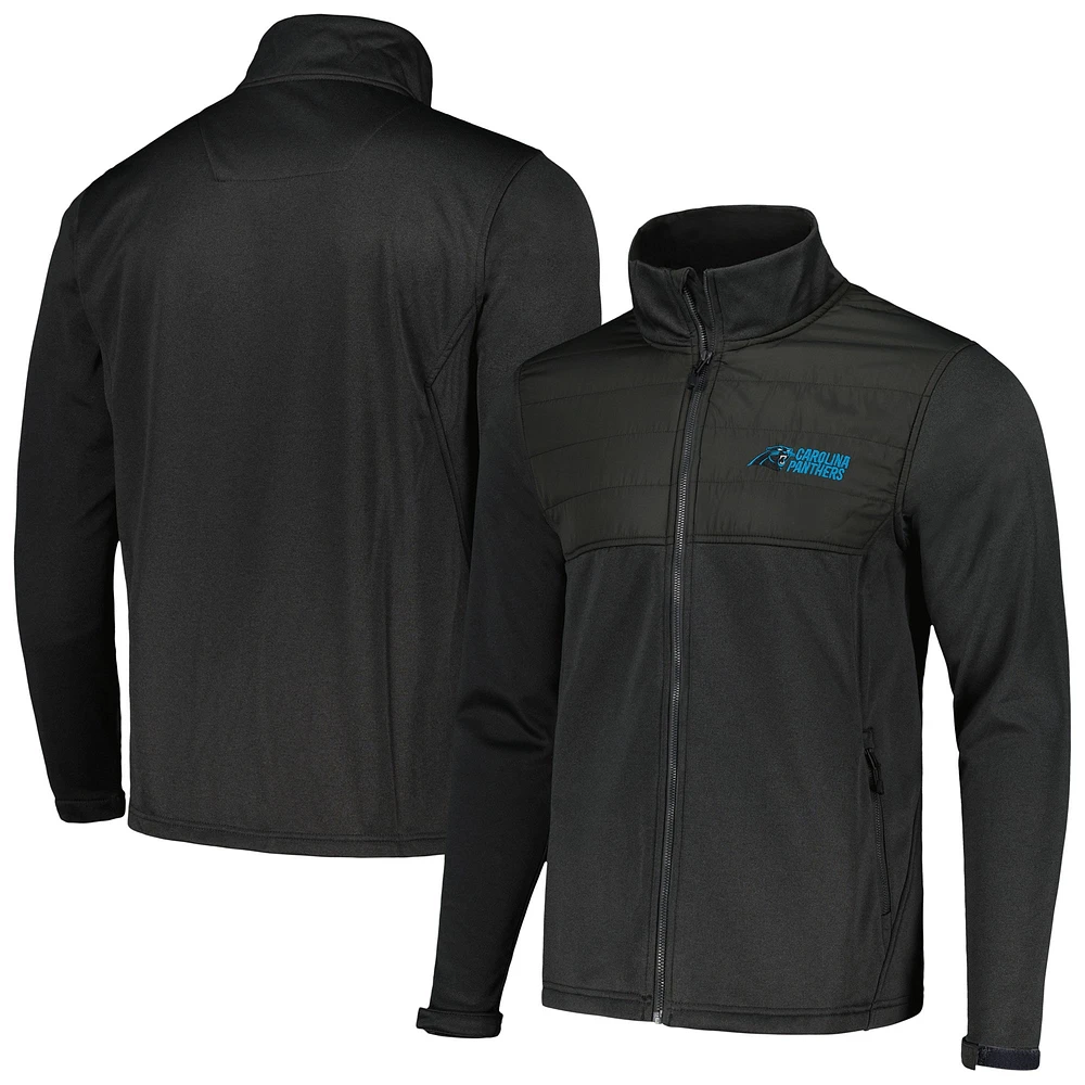 Men's Dunbrooke Heather Black Carolina Panthers Explorer Tech Full-Zip Jacket