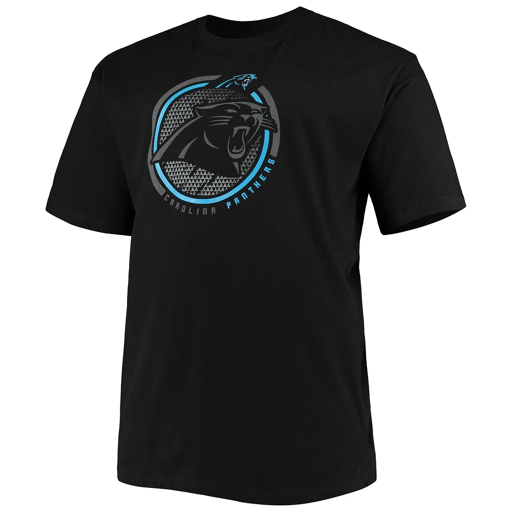 Men's Fanatics Black Carolina Panthers Big & Tall Color Pop T-Shirt