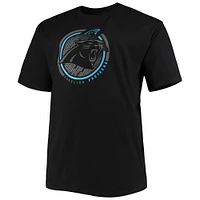 Men's Fanatics Black Carolina Panthers Big & Tall Color Pop T-Shirt