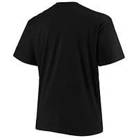 Men's Fanatics Black Carolina Panthers Big & Tall Color Pop T-Shirt