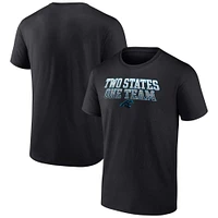 Men's Fanatics Black Carolina Panthers Big & Tall Two States One Team Statement T-Shirt