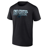 T-shirt Fanatics Black Carolina Panthers Big & Tall Two States One Team pour hommes