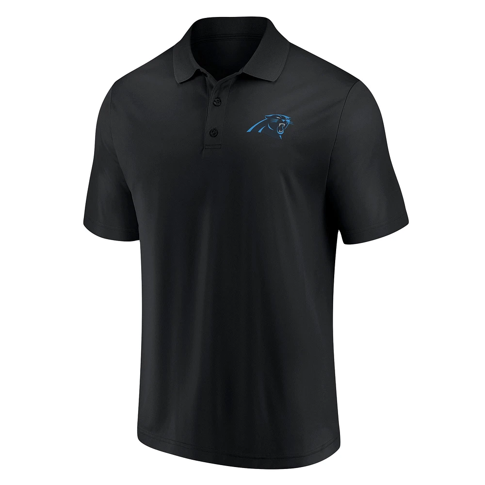 Polo composant noir Carolina Panthers Fanatics pour hommes