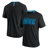 Men's Fanatics Black Carolina Panthers Defender Fade Slant T-Shirt