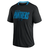 Men's Fanatics Black Carolina Panthers Defender Fade Slant T-Shirt