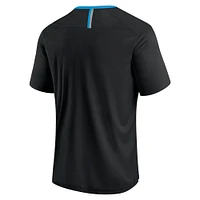 Men's Fanatics Black Carolina Panthers Defender Fade Slant T-Shirt