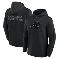 Men's Fanatics Black Carolina Panthers Elements Blaze Tri-Blend Long Sleeve Hoodie T-Shirt