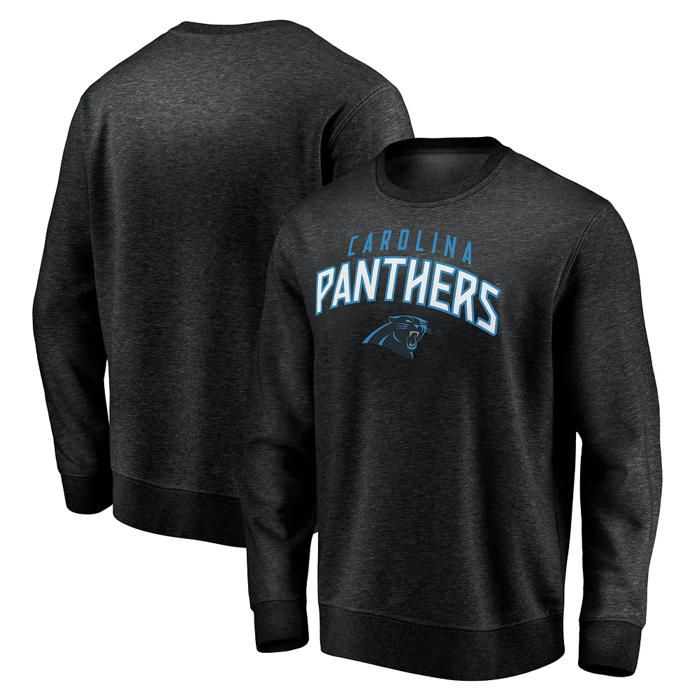 Sweat-shirt à enfiler Fanatics Black Carolina Panthers Game Time Arch pour homme