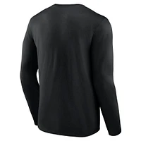 Men's Fanatics Black Carolina Panthers Go the Distance Long Sleeve T-Shirt