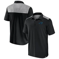 Polo Long Shot Fanatics noir des Panthers de la Caroline pour hommes