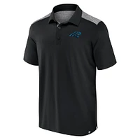 Polo Long Shot Fanatics noir des Panthers de la Caroline pour hommes