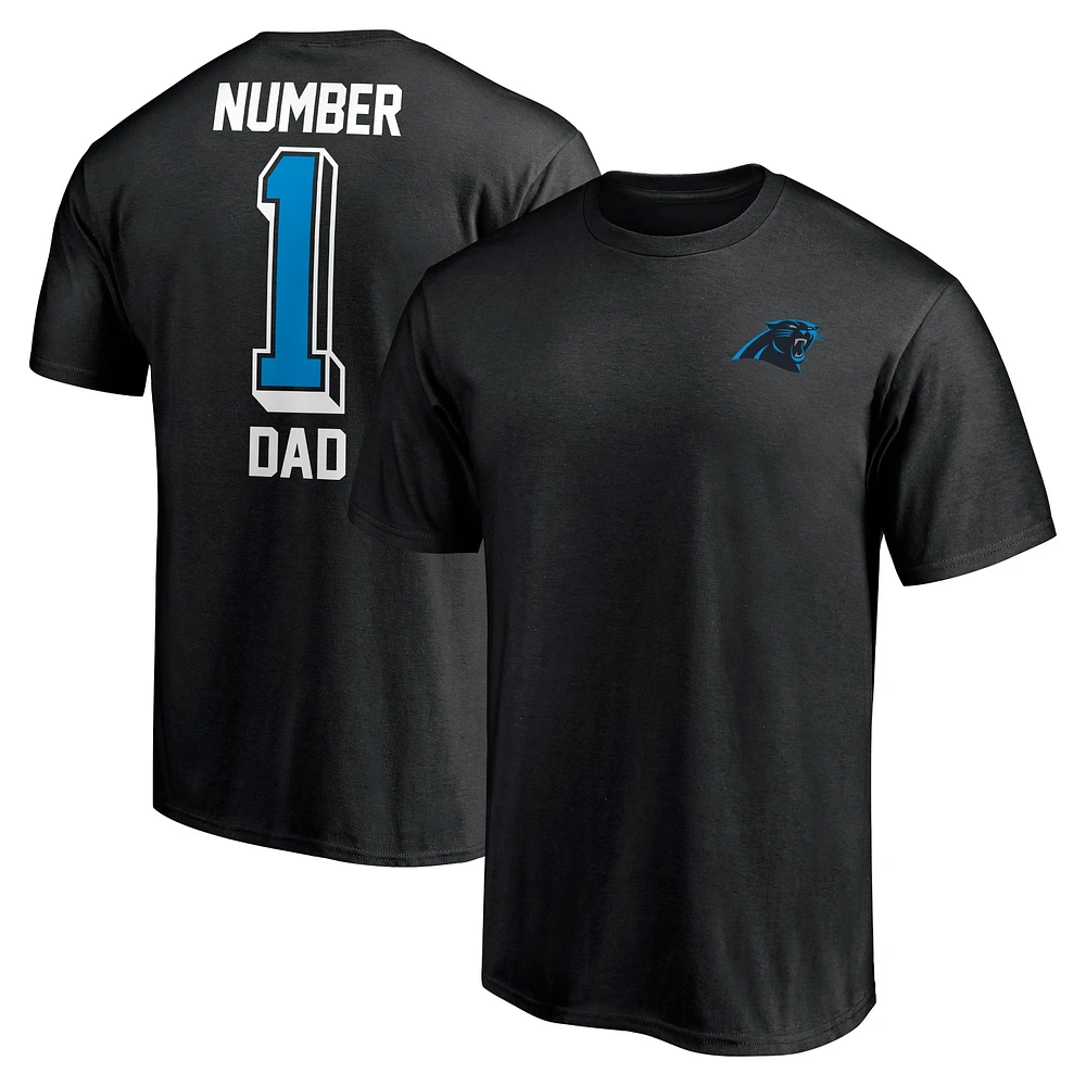 T-shirt pour homme Fanatics Branded Black Carolina Panthers #1 Dad