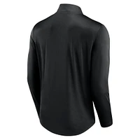 Men's Fanatics Black Carolina Panthers Quarterback Quarter-Zip Top