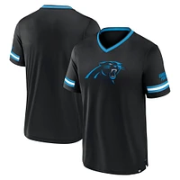 T-shirt empilable à rayures Fanatics Black Carolina Panthers pour hommes